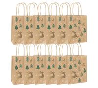 Idena 90808 - Bolsas de regalo reno, 12 piezas, 15 x 20 x 5 cm, bolsas de papel, bolsas de regalo Go-Ren
