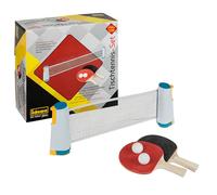 Idena 90957-Set de Tenis Red, Palas y Dos Pelotas, fácil de Montar en Cualquier Mesa, Llevar de Viaje, de Vacaciones o para el jardín, Multicolor, Big Set Berlin 40204-1