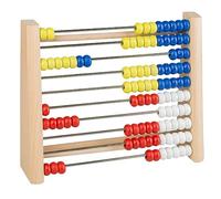 Idena-Marco de Madera con 100 Cuentas enhebradas en 4 Colores, para Contar y calcular, Aprox. 21 x 18 x 4 cm, Multicolor, Berlin 22924