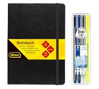 Idena Staedtler Triplus Mobile Office - Cuaderno (A5, 192 páginas, en blanco, incluye lápiz mecánico y rotulador)