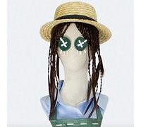 Identidad del juego V Pelucas de cosplay Jardinero Emma Woods Peluca de cosplay Pelucas sintéticas resistentes al calor Pelucas de fiesta de carnaval de Halloween Peluca de 2 trenzas