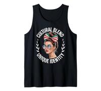 Identidad Latina Doble Cultura Raíces Familiares Humor Mujeres Hombres Camiseta sin Mangas