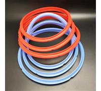 Identificación codificada por colores (azul/rojo/transparente) juego de lavavajillas 60 (6QT/5L) Sellado de silicona de repuesto a prueba de fugas de grado alimenticio para junta de anillo para mayor