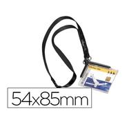 Identificador Con Cordon Plano Durable Acrilico Diagonal 54X85Mm