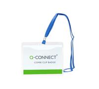 Identificador q-connect con cordon plano azul a6 154x127 mm apertura superior - KF18613