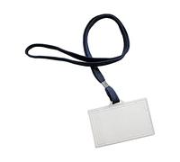 Identificador q-connect kf17112 con cordon plano azul y apertura lateral 94x60 mm - KF17112