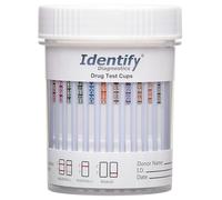 Identify Diagnostics - Juego de 25 vasos de prueba de drogas de 12 paneles con BUP, prueba al instante para 12 medicamentos diferentes THC50, COC, OXY, MDMA, BUP, MOP, AMP, BAR, BZO, MET, MTD, PCP