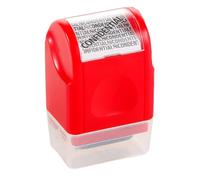 Identity Protection Roller Stamp - Confidential Information Cover-up Tool For Secure Document Disposal, Long Lasting Ink Roller Design For Fast Personal Data Masking, Ergonomic Grip + Refillable Ink S