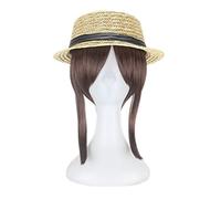Identity V Cosplay Wigs Gardener Emma Woods Cosplay Wig Glasses Hat Halloween Carnival Party Wigs Cos Prop One Size Hat Straight Wig