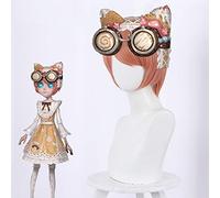 Identity V Mechanic Tracy Reznik Pelucas de Cosplay Candy Girls Naranja Rosa Peluca de pelo sintético corto para Halloween Party Role Play