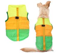 Idepet Mascota Perro Gato Escudo con Correa Ancla Color Patchwork Acolchado Cachorro Chaleco Teddy Chaqueta Chihuahua Disfraces Pug Ropa XS S M L