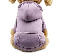 Idepet Perro Gato Sudadera con Capucha Mascota Cálido Abrigo de Invierno Ropa de algodón para Perros con Bolsillo Exterior para Perros pequeños