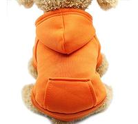 Idepet Perro Gato Sudadera con Capucha Mascota Cálido Abrigo de Invierno Ropa de algodón para Perros con Bolsillo Exterior para Perros pequeños