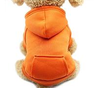 Idepet Perro Gato Sudadera con Capucha Mascota Cálido Abrigo de Invierno Ropa de algodón para Perros con Bolsillo Exterior para Perros pequeños