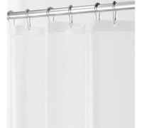 iDesign 3.0 Liner Forro para cortina de ducha, cortinas de baño antimoho de 183,0 cm x 183,0 cm fabricadas con PEVA y con 12 ojales, transparente