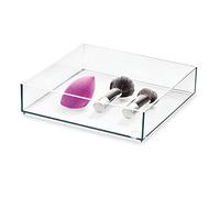 iDesign 95304 Organizador de cajones, Tocador de Maquillaje de la colección Exclusiva de Sarah Tanno, Organizador de Maquillaje combinable Fabricado en plástico, Transparente, 20.3 x 20.3 x 5 cm
