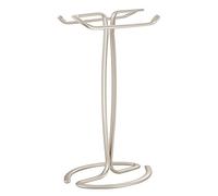 iDesign Axis Toallero de pie, portatoallas pequeño de metal para lavabo, plateado mate