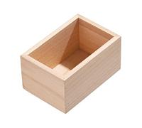 iDesign Bandeja organizadora para la cocina, caja organizadora de madera de paulownia para el cajón o el armario de la cocina, organizador de cajones para cubiertos, beige
