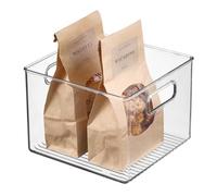 iDesign Cabinet/Kitchen Binz Caja organizadora, gran organizador de cocina de plástico, cajón para frigorífico, transparente