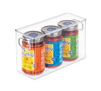 iDesign Cabinet/Kitchen Binz Caja organizadora, organizador de cocina mediano en plástico, cajón para frigorífico alargado, transparente