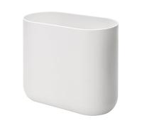 iDesign Cade Cubo de basura para el baño o la cocina, papelera pequeña de plástico, blanco, 26,8 cm x 14,0 cm x 24,8 cm