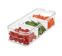iDesign Caja organizadora para frigorífico (37,6 x 16,1 x 9,6 cm), caja de plástico libre de BPA grande, organizador de nevera o para la cocina, transparente