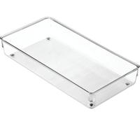 iDesign Cajón para cubiertos, compartimento grande para cajones de cocina, práctico organizador para utensilios de cocina, transparente, 15 cm x 30 cm x 5 cm