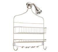 iDesign Cero-Organizador Ancho para Ducha-Satinado/Blanco