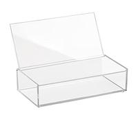iDesign, Clarity, Caja con tapa para almacenamiento, 5 cm de alto, Claro
