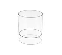 iDesign Clarity Caja organizadora para guardar productos para el cabello, contenedor plástico con dos divisiones, transparente
