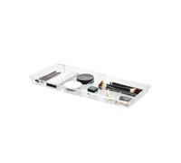 iDesign Clarity Organizador de maquillaje, separador de cajones extensible en plástico, caja organizadora adaptable, transparente
