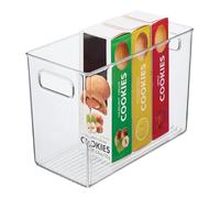 iDesign Contenedor de almacenamiento para frigorífico, congelador y despensa, contenedor organizador de alimentos para cocina, Extra grande, transparente