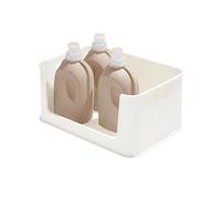 iDesign Eco Bin, Caja de plástico Reciclado sin BPA de tamaño Grande, Cesta organizadora Multiusos con Asas incorporadas, Blanco, 20,3 x 30,1 x 42,8 cm