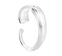 iDesign Gancho en pulgadasC pulgadas, para cortina de cubículo de ducha, paquete de 12, Claro