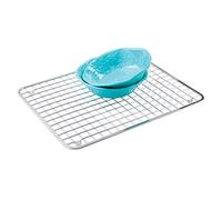 iDesign Gia Rejilla Protectora de Fregadero de Cocina, Acero Inoxidable, Plata, Standard