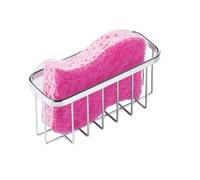 iDesign Gia - Soporte para fregadero de cocina con ventosa para esponjas, estropajos, jab?n, cocina y ba?o, juego de 2 unidades, acero inoxidable