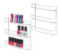 Idesign Hanging Nail Polish & Cosmetics Organizer Juego de 2 The Clarity Collection - 8.78 """" X 2.02 """" x 11.07 """" Clear Clear