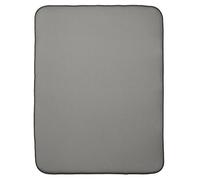 iDesign iDry Tapete de cocina, alfombrilla escurreplatos y gruesa de poliéster y microfibra para un secado óptimo, negro/blanco