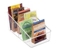 iDesign Linus Recipiente Organizador de Cocina, Plástico, Claro, 26.7x14.6x12.7 cm