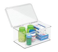 iDesign, Med+, Caja para medicamentos, guarda botellas, botiquín de primeros auxilios, vendas, apósitos, Claro