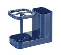 iDesign Med+ Centro Organizador para El Cuarto de Baño, Acrílico, Azul, 7.95x14x11.43 cm