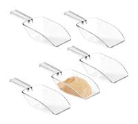 iDesign Medidor de cocina para 2 cucharadas, cuchara medidora mediana de plástico, juego de 5 cucharas medidoras para harina, especias y otros alimentos, transparente