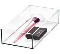 iDesign Organizador de cajones, Organizador de Maquillaje de la colección Exclusiva de Sarah Tanno, Organizador de plástico combinable para cosméticos, Transparente