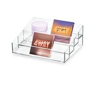 iDesign The Collection esmaltes de uñas y pintalabios, Organizador de Maquillaje de la colección Exclusiva de Sarah Tanno, Caja de plástico con 5 apartados Distintos, Transparente, 16,5 x 20,1 x 8,2