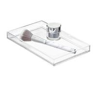 iDesign Organizador de Maquillaje, Bandeja de baño de plástico para Joyas, Toallas o Pinzas para el Pelo, Organizador de Joyas Rectangular, Transparente
