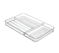 iDesign Organizador de maquillaje, organizador de cajones plano de plástico, caja organizadora para guardar maquillaje y cosméticos, transparente