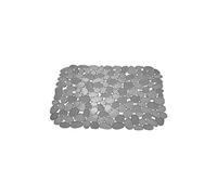 iDesign Pebblz Protector de fregadero, alfombrilla escurreplatos de plástico, salvaplatos recortable para pila, gris grafito