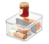 iDesign Plastic Crisp Divided Fruit and Vegetable Storage with Easy to Grip Integrated Handles Designed to Keep Food Fresh Longe