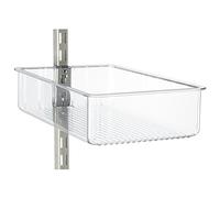 iDesign Recipiente sobre rieles, 32 x 15 x 12,5 cm, Color Claro y Plateado