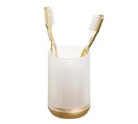 iDesign - Soporte para Cepillo de Dientes (3 Secciones), Color Dorado